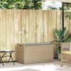 vidaXL Outdoor-Sitzbank mit Stauraum und Kissen Beige 100 cm 4104063 Bild 2