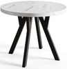 Alpi-Möbel Esstisch Wohnzimmertisch - Ausziehbarer runder Tisch 80-120 cm - Marmor, Ausziehbar, 2 x Einsatz 50 cm Bild 4