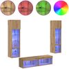 vidaXL TV-Wandmöbel Wandmontiert 6 pcs Artisan-Eiche Holzwerkstoff 3402933 Bild 4