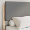vidaXL Bettgestell mit gepolstertem Kopfteil Hellgrau 140 x 190 cm 3398164 Bild 3