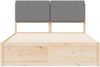 vidaXL Bettgestell mit gepolstertem Kopfteil Hellgrau 140 x 190 cm 3398164 Bild 5