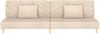 vidaXL Schlafsofa 2-Sitzer mit 2 Kissen Creme Stoff 375890 Bild 4