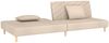 vidaXL Schlafsofa 2-Sitzer mit 2 Kissen Creme Stoff 375890 Bild 5