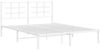 vidaXL Bettgestell mit Kopfteil Metall Weiß 150x200 cm 355612 Bild 3