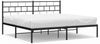 vidaXL Bettgestell mit Kopfteil, Metall, Schwarz, 193x203 cm Bild 2