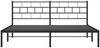 vidaXL Bettgestell mit Kopfteil, Metall, Schwarz, 193x203 cm Bild 5