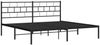 vidaXL Bettgestell mit Kopfteil, Metall, Schwarz, 193x203 cm Bild 4