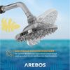 Arebos Solardusche 60 L Solar-Gartendusche mit Handbrause, Thermometer & Fußdusche (Komplett-Set, Schwarz), inkl. Abdeckhaube Bild 4