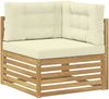 vidaXL Outdoor-Sofagarnitur mit Kissen 7 pcs Weiß und Creme Polyester 3390585 Bild 5