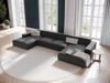Micadoni 'Jodie' 6-Sitzer-Sofa, Panorama, Samtstoff, Beinfarbe Black Plastic, Grau Bild 5