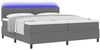 vidaXL LED Boxspringbett Hellgrau und Weiß 200 x 200 cm Cordstoff 3337615 Bild 3