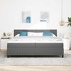 vidaXL LED Boxspringbett Hellgrau und Weiß 200 x 200 cm Cordstoff 3337615 Bild 4