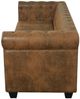 vidaXL Chesterfield-Sofa 3-Sitzer Kunstleder Braun 243620 Bild 5
