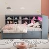 REDOM Stauraumbett mit USB-Steckdose und LED-Beleuchtung, mit Regalen und Ablagefächern (mit Schubladen,Kinderbett Jugendbett, 90x200 cm), Inklusive Matratze Bild 4