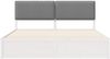 vidaXL Bettgestell mit gepolstertem Kopfteil Hellgrau 200 x 200 cm 3398108 Bild 5