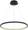 LED Pendelleuchte, Ring Design, schwarz, 60 cm Bild 1