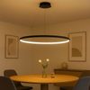 LED Pendelleuchte, Ring Design, schwarz, 60 cm Bild 3