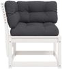 vidaXL Garten-Ecksofa mit Kissen Weiß 73x73x78 cm Massivholz Kiefer 844685 Bild 5