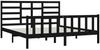 vidaXL Massivholzbett Schwarz Kiefer 200x200 cm [3107637] Bild 4