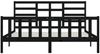 vidaXL Massivholzbett Schwarz Kiefer 200x200 cm [3107637] Bild 5