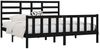 vidaXL Massivholzbett Schwarz Kiefer 200x200 cm [3107637] Bild 3