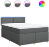 vidaXL Boxspringbett mit Matratze Dunkelgrau 140x200 cm Stoff 3288997 Bild 2