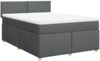 vidaXL Boxspringbett mit Matratze Dunkelgrau 140x200 cm Stoff 3288997 Bild 3