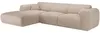 Vente-unique - POGNI Sofa SamtStoff Beige - B 165 cm x H 73 cm x L 280 cm Bild 4