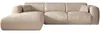 Vente-unique - POGNI Sofa SamtStoff Beige - B 165 cm x H 73 cm x L 280 cm Bild 3