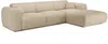 Vente-unique - POGNI Sofa SamtStoff Beige - B 165 cm x H 73 cm x L 280 cm Bild 2