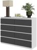 Furnica Kommode GABRIEL 8 Schubladen-Weiß Matt H92cm B120cm T33cm Bild 5