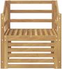 vidaXL Outdoor-Sofa Massivholz Akazie Weiß 3439111 Bild 3
