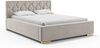MEBLINI Polsterbett 140x200 ohne Lattenrost ohne Matratze – VERSAL – Taupe Samt – Doppelbett ohne Bettkasten - Stauraumbett - Kopfteil Bett ohne Stauraum Bild 2