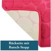 MSV Badematte KIESELSTEIN, rutschhemmende Beschichtung, für Fußbodenheizung geeignet, strapazierfähig, waschbar, schnelltrocknend, Microfaser, PVC, aus super-weicher Microfaser, in 2 Größen und vielen trendigen Farben erhältlich, 40 x 60 cm, pink Bild 2