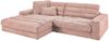 KAWOLA Sofa LANA Ecksofa Cord rosa Recamiere links 83 x 205 x 296 cm Bild 2