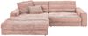 KAWOLA Sofa LANA Ecksofa Cord rosa Recamiere links 83 x 205 x 296 cm Bild 3