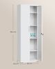 Songmics Aktenschrank mit 5 Ebenen, Stahl hellgrau, 60 x 40 x 180 cm Bild 5