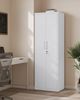 Songmics Aktenschrank mit 5 Ebenen, Stahl hellgrau, 60 x 40 x 180 cm Bild 2