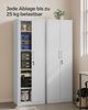 Songmics Aktenschrank mit 5 Ebenen, Stahl hellgrau, 60 x 40 x 180 cm Bild 3