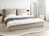 Bett mit Lattenrost Samtstoff BAJONNA 180 x 200 cm Taupe Bild 3