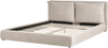 Bett mit Lattenrost Samtstoff BAJONNA 180 x 200 cm Taupe Bild 4