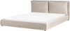 Bett mit Lattenrost Samtstoff BAJONNA 180 x 200 cm Taupe Bild 1