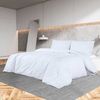 vidaXL Bettwäsche-Set Weiß 155x220 cm Baumwolle 136167 Bild 1