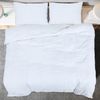 vidaXL Bettwäsche-Set Weiß 155x220 cm Baumwolle 136167 Bild 5