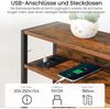 Beistelltisch mit Ladestation für kleine Räume Vintagebraun Schwarz Bild 4