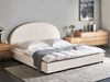 Bett mit Lattenrost Bouclé VAUCLUSE 180 x 200 cm Cremeweiß Bild 3