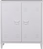 Metallschrank Oripää 90x80x33 cm Weiß [en. casa] Bild 4