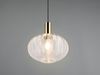Pendelleuchte ELVEZIA einflammig mit Kugel Glasschirm Transparent Ø 26cm Bild 5