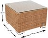 RS Trade 'Toscana' Beistelltisch mit verstärktem Alu-Gerüst, Polyrattan, Natur, 50 x 50 x 32 cm Bild 4