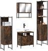 vidaXL 4-tlg. Badmöbel-Set Räuchereiche Holzwerkstoff 3214707 Bild 1